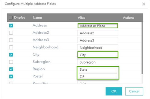 Multiple field options Multiple field options